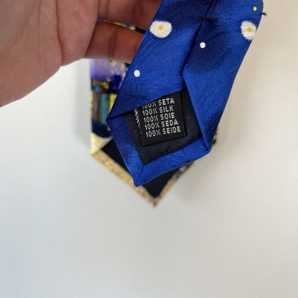 The Gallery Coll. Van Gogh Café Terrace at Night Necktie 100% Silk Made In Italy - Picture 7 of 8